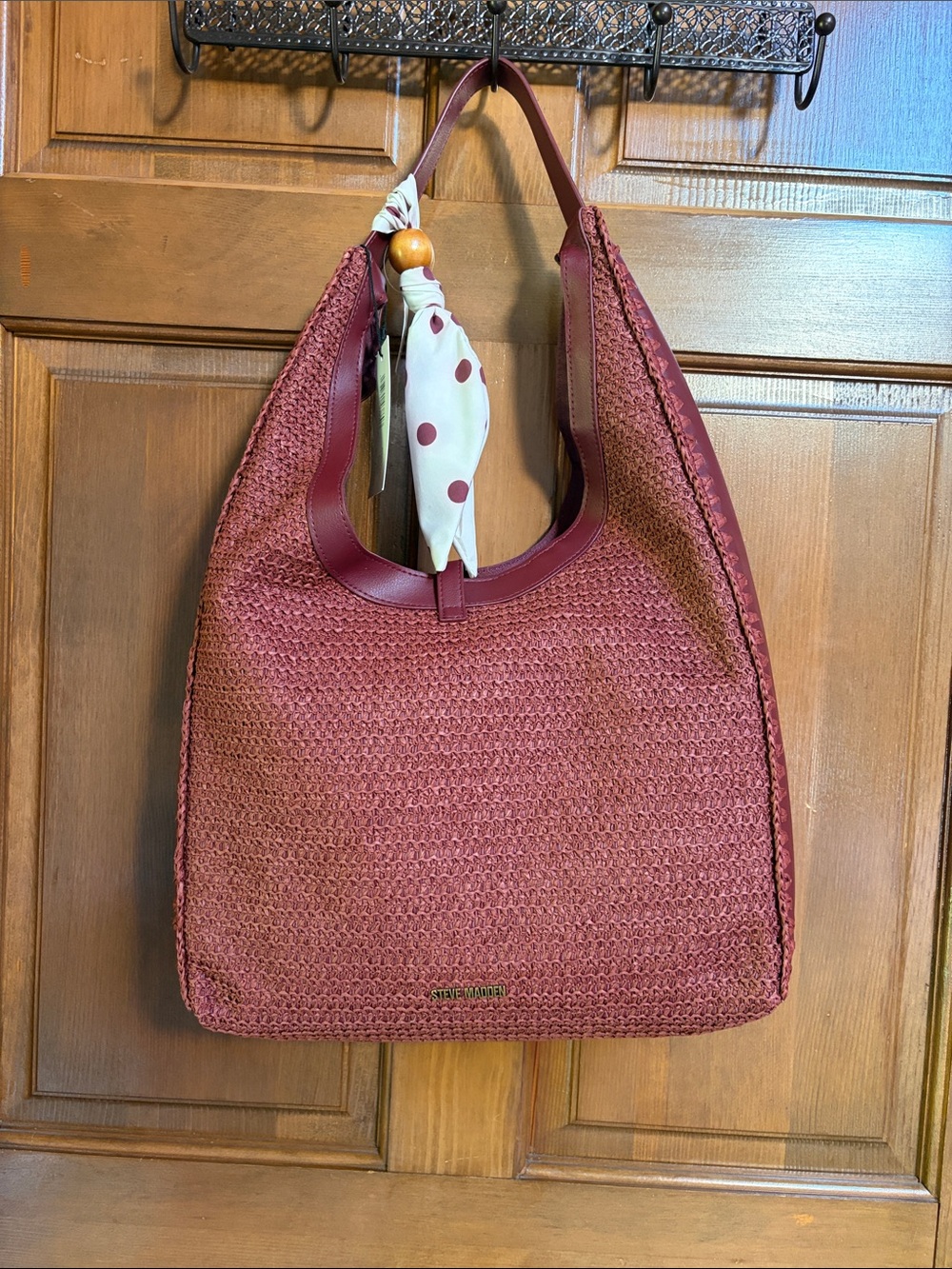 Steve Madden Bfreya Hobo Bag in Rust Wine